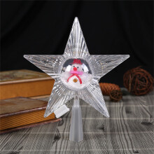 Plastic Christmas Tree Top Star 18 cm Luminous