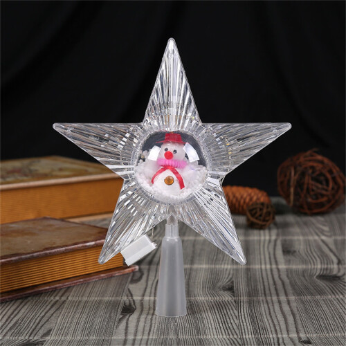 Plastic Christmas Tree Top Star 18 cm Luminous
