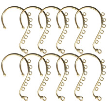10-Pack Gold Alloy Earring Hooks for DIY Jewelry