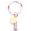 Women's beaded silicone bracelet keychain bangle 1