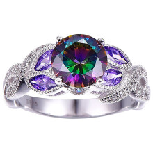 Women's 925 Sterling Silver Mystic Topaz Ring Size 6-10
