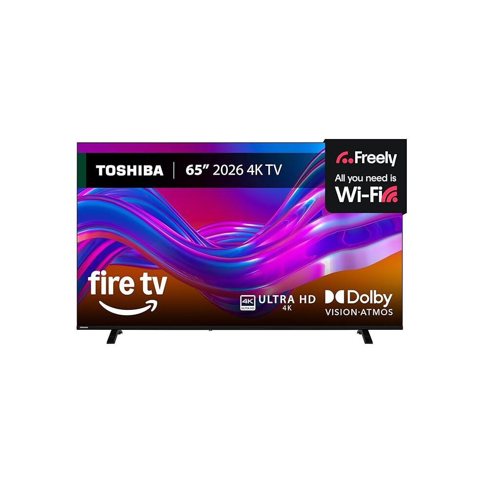 Toshiba 65" Uf26 Fire 4K Hdr Tv, Tru Picture Engine, Hdr10, Dolby Vision & Atmos, Freely, Dts Virtual X, Alexa Voice Remote 560107399648