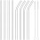 Roofei reusable glass straws set 8 pcs with cleaning brushes 1