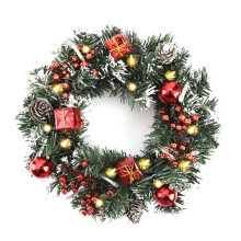 LED Christmas wreath warm white lights 10 12 16 inch with