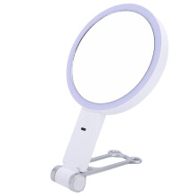 Doppelseitiger LED-Make-up-Spiegel 1000mAh Weiß 5X