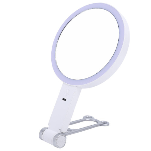 Doppelseitiger LED-Make-up-Spiegel 1000mAh Weiß 5X
