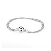 925 Sterling Silver Heart Charm Bracelet for Women Rose
