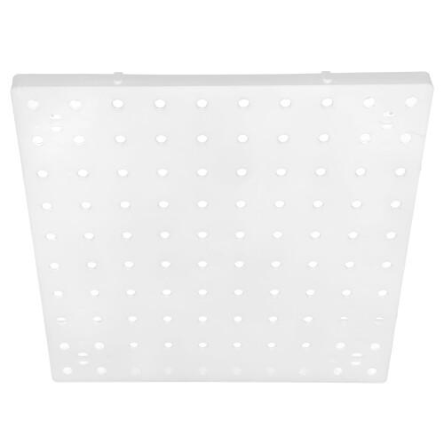Panneau perforé mural en plastique blanc 25 x 25 cm