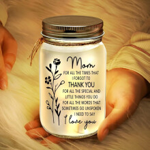 5-palcové LED nočné svetlo Mason Jar pre mamu