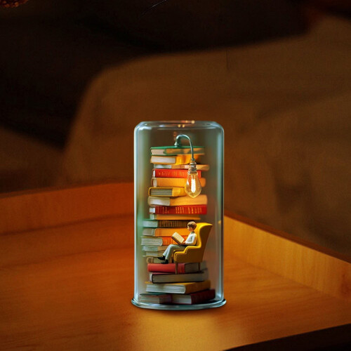 LED-Nachtlichtskulptur in Buchform