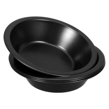 Juego de 4 mini moldes redondos antiadherentes para tartas, acero al carbono.