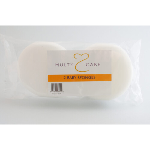 Multy 2 Pack White Baby Sponges