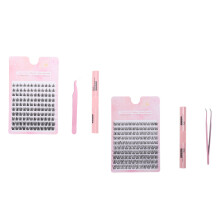Wimpern-Cluster-Set Flauschiger Normal-Look mit W50-Kleber