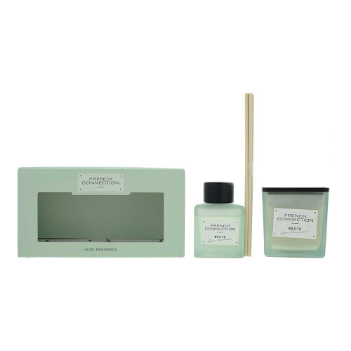 FCUK French Connection Autumn Collection Mango Mojito 2 Piece Gift Set: Diffuser 100ml - Candle 200g