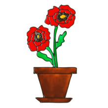 Begine Clearance Lilien, Tulpen & Narzissen Gänseblümchen Blumentopf Fensteraufkleber, 1 Stück Ornamente