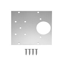 Placa de reparación de bisagras de acero inoxidable (1 unidad), compatible con la fijación de puertas de armarios, herramienta de montaje de