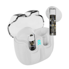 VALSEEL Bezprzewodowe słuchawki douszne Bluetooth Przezroczyste, półdouszne, mini, bezprzewodowe słuchawki Bluetooth Elektronika
