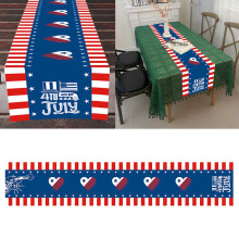 Bordlöpare med amerikansk flagga, 4 juli-motiv, för självständighetsdagen, högtidsfester, bröllop, evenemang, köksdekor (33x180 cm)