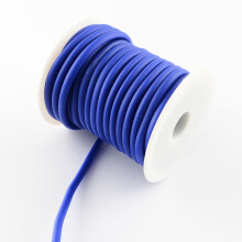 1 Rolle Hohlkordel aus synthetischem Gummi mit weißer Kunststoffspule, dunkelblau, 5 mm Loch: 3 mm, 10,93 Yards (10 m)/Rolle
