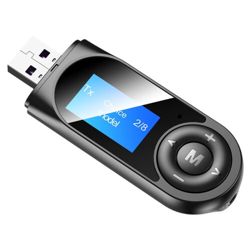 T13 Bluetooth 5.0 audio receiver transmitter with LCD