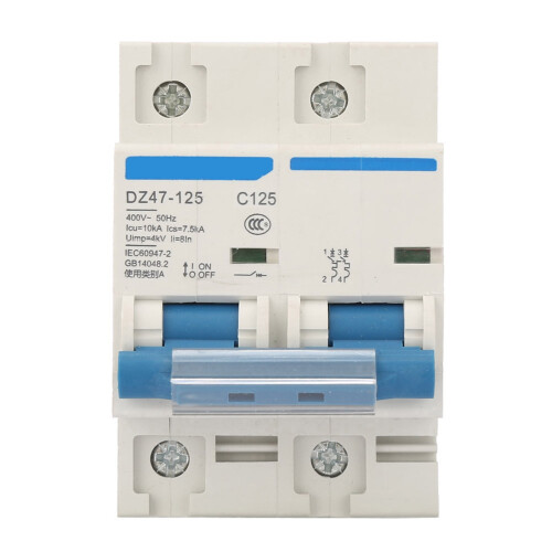 Διακόπτης προστασίας διαρροής 400V80/100/125A DZ47-125 2P Μικροαυτόματος διακόπτης