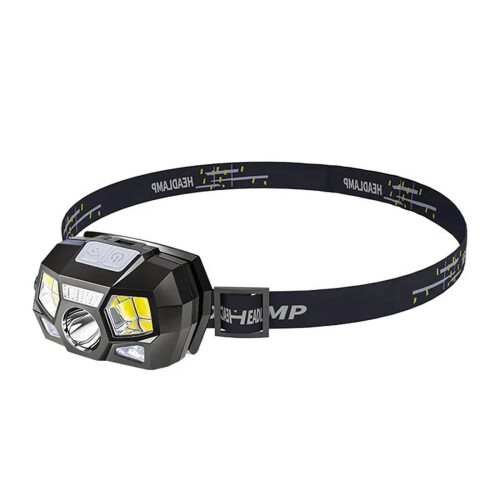 Oplaadbare helmlamp, krachtige LED-reddingslamp, LED-sensorlamp, multifunctionele lamp