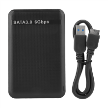 Boîtier pour disque dur mobile 2,5 pouces USB 3.0/SATA 3.0 haute vitesse 6 Gbit/s, compatible avec les disques durs UASP jusqu'à 3 To