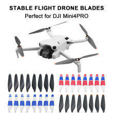SUSUchens8Pcs Propellers Low Noise Stabiele Vlucht Dubbelzijdige Kleurstrepen Lichtgewicht Vervangende Dronebladen voor DJI Mini4Pro Geel en Wit