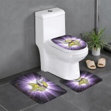 Vikings Team 3-delige badkamertapijtset, antislip badkamertapijt, 31,5 x 20 inch