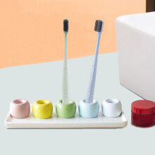 Porte-brosse à dents en céramique – Design compact et ajouré, gris