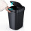 Slim10L Kunststoff-Abfalleimer mit Pressdeckel, Schwarz 1