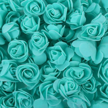 Têtes de roses en mousse PE, 3,5 cm, 50 pièces