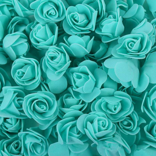 Têtes de roses en mousse PE, 3,5 cm, 50 pièces