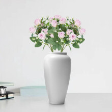 Bouquet de roses artificielles (lot de 2) – 6 tiges, 16 fleurs chacune