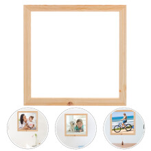 5 cadres photo en bois en forme de L 30x30cm