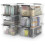 Bac de rangement transparent à fermeture 5 litres, lot de 6 1
