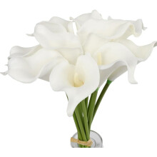 Fleurs de calla artificielles, 10 pièces, bleu turquoise