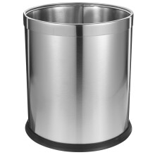 Roestvrijstalen prullenbak 24,5 cm zilver