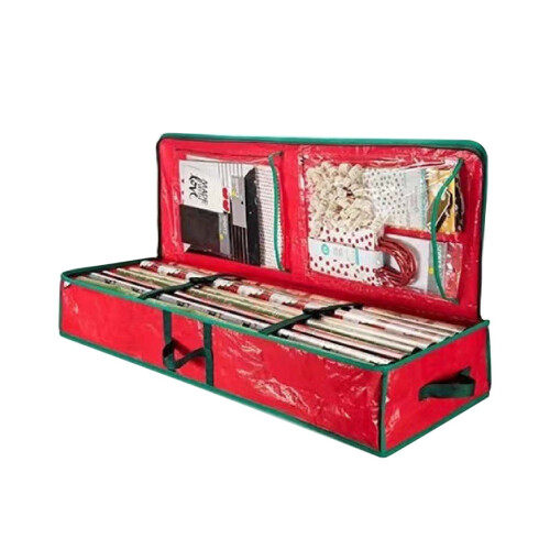 Christmas storage rack under bed with lids for wrapping