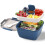 Salad container Japanese style double layer blue 1 piece 1