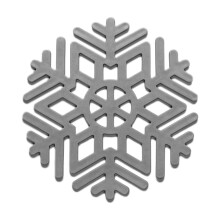 Snowflake Dining Table Mats Heat Insulating Geometric 4-Pack