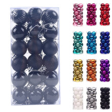 Staron Black Christmas Ornaments 40mm 36 pcs