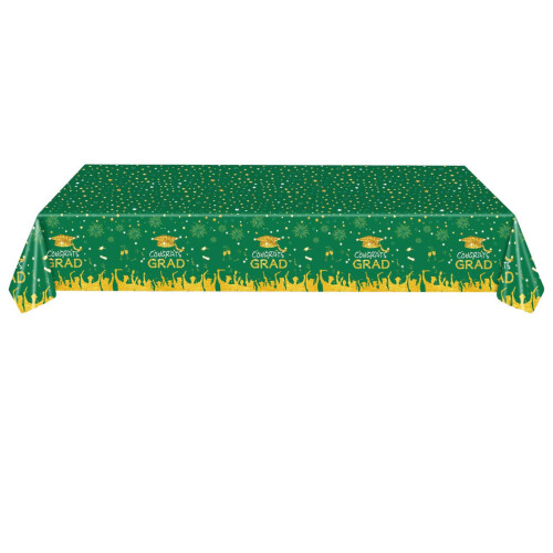 Vinyl Table Cloth Gold Disposable 1 Pack