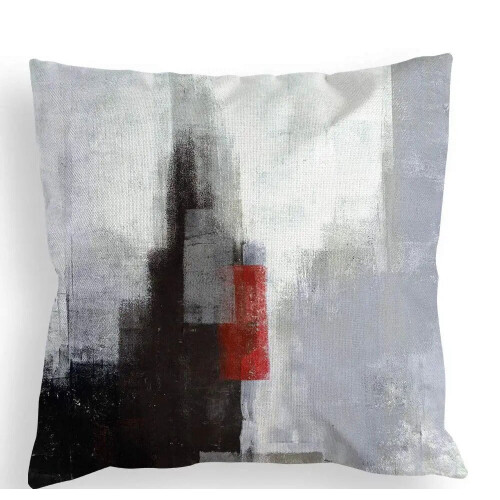 Nordic blue grey linen pillowcase 40x40 cm