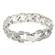 Herren-Gliederarmband aus Edelstahl, 1 Stück