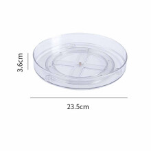 Nordic wooden round storage tray for desktop sundries, white