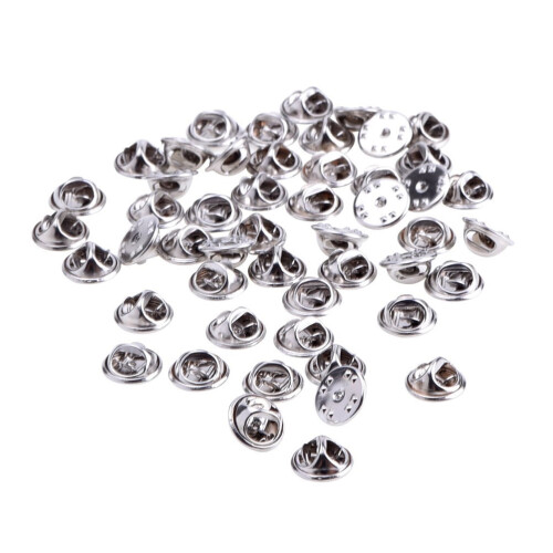 Μπρούτζινο clutch badge με ασημένιες καρφίτσες και διακριτικά 50 τεμάχια
