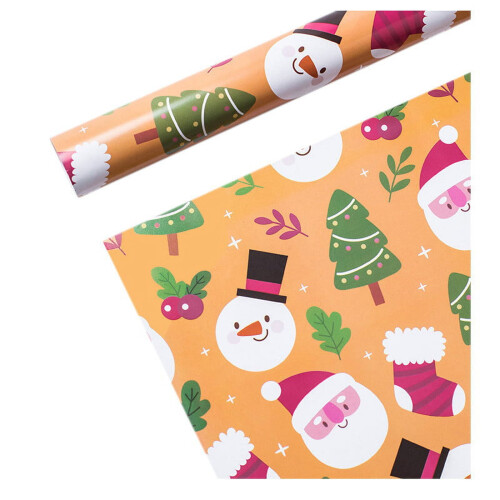 Christmas wrapping paper single-sided 75cm x 50cm 5 pcs