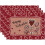 Set van 4 placemats, 12x18 inch, polyester, wasbaar. 1