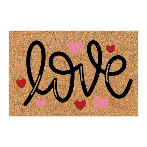 Paillasson Saint-Valentin en polyester 40 x 60 cm
